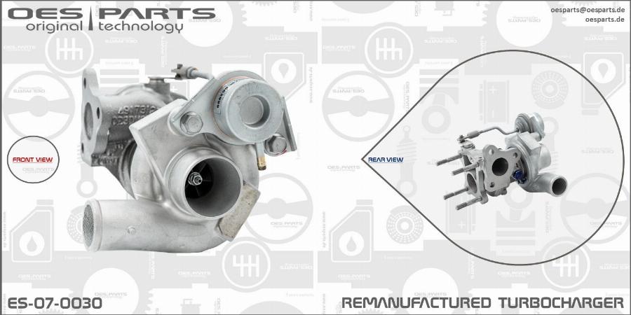 OES PARTS ES-07-0030 - Kompresorius, įkrovimo sistema onlydrive.pro