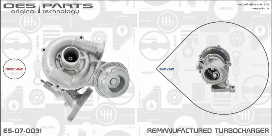 OES PARTS ES-07-0031 - Kompresorius, įkrovimo sistema onlydrive.pro