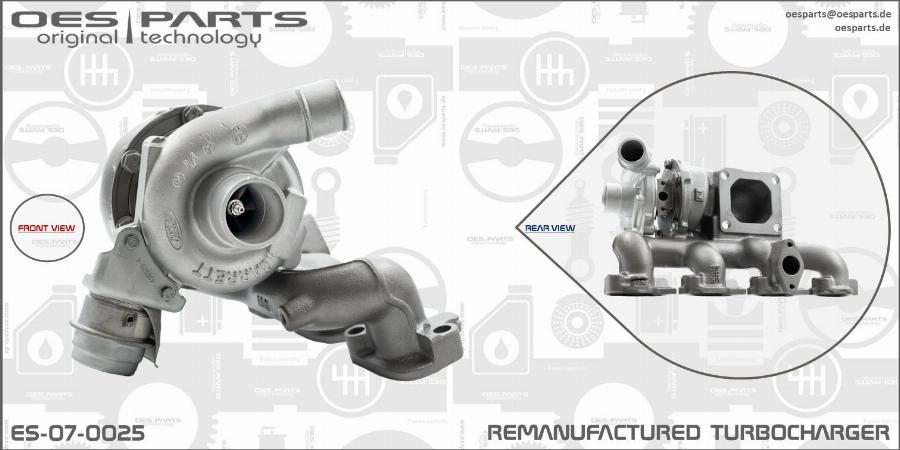 OES PARTS ES-07-0025 - Kompressor,ülelaadimine onlydrive.pro