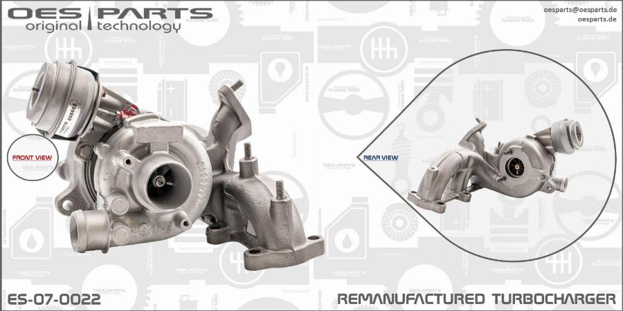 OES PARTS ES-07-0022 - Kompressor,ülelaadimine onlydrive.pro