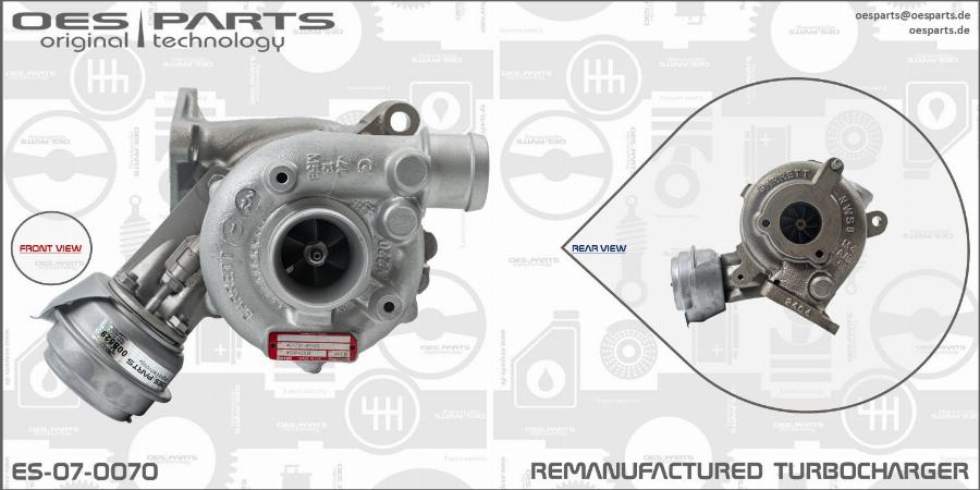 OES PARTS ES-07-0070 - Kompressor,ülelaadimine onlydrive.pro