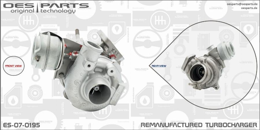 OES PARTS ES-07-0195 - Kompresors, Turbopūte onlydrive.pro