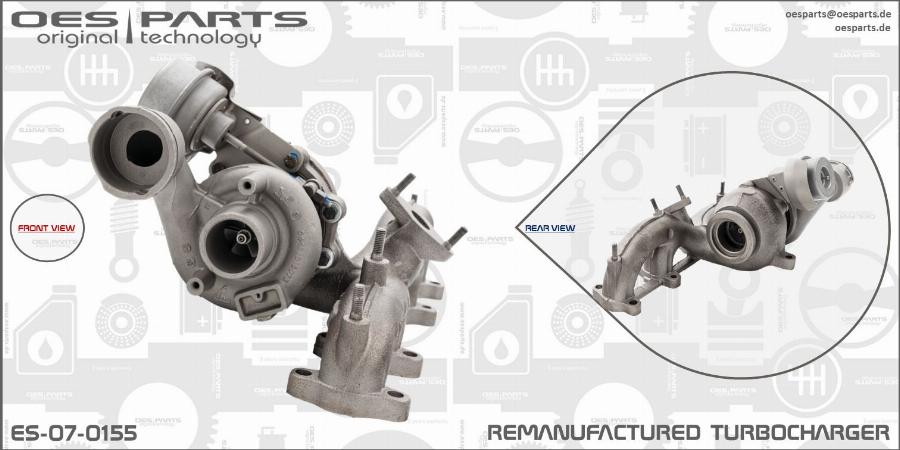 OES PARTS ES-07-0155 - Kompresorius, įkrovimo sistema onlydrive.pro