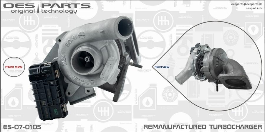 OES PARTS ES-07-0105 - Kompressor,ülelaadimine onlydrive.pro