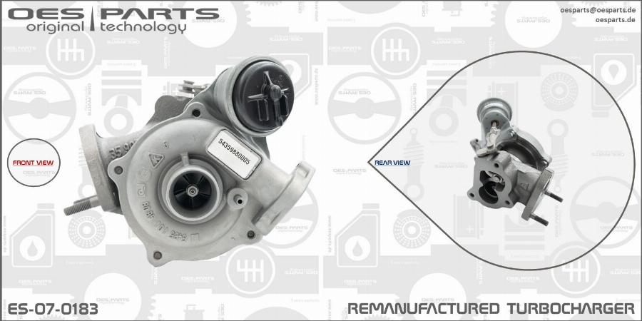 OES PARTS ES-07-0183 - Kompressor,ülelaadimine onlydrive.pro