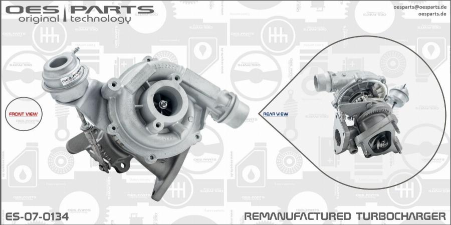 OES PARTS ES-07-0134 - Kompressor,ülelaadimine onlydrive.pro