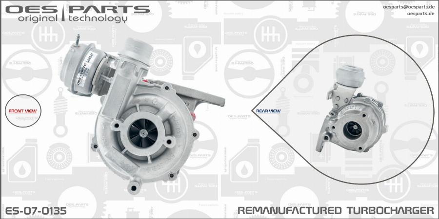 OES PARTS ES-07-0135 - Kompressor,ülelaadimine onlydrive.pro