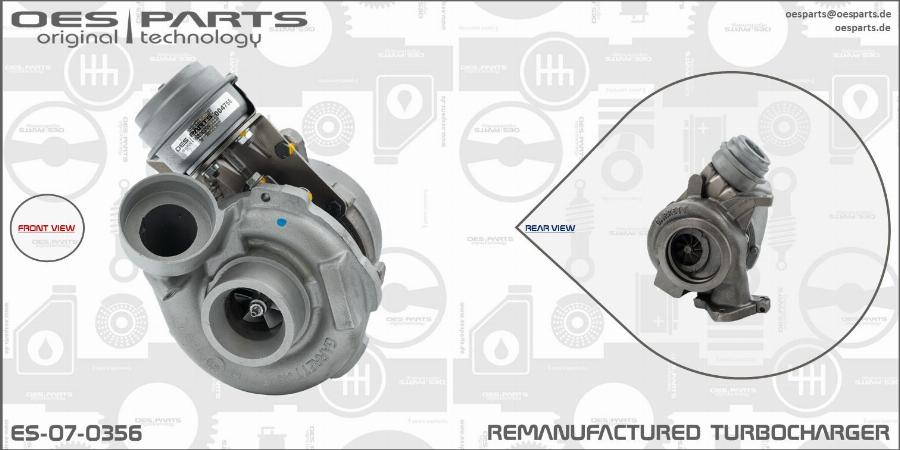 OES PARTS ES-07-0356 - Kompressor,ülelaadimine onlydrive.pro