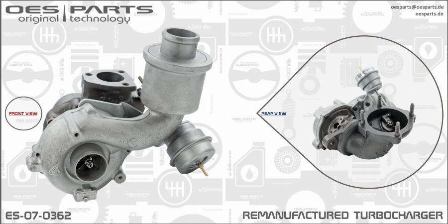 OES PARTS ES-07-0362 - Kompresorius, įkrovimo sistema onlydrive.pro