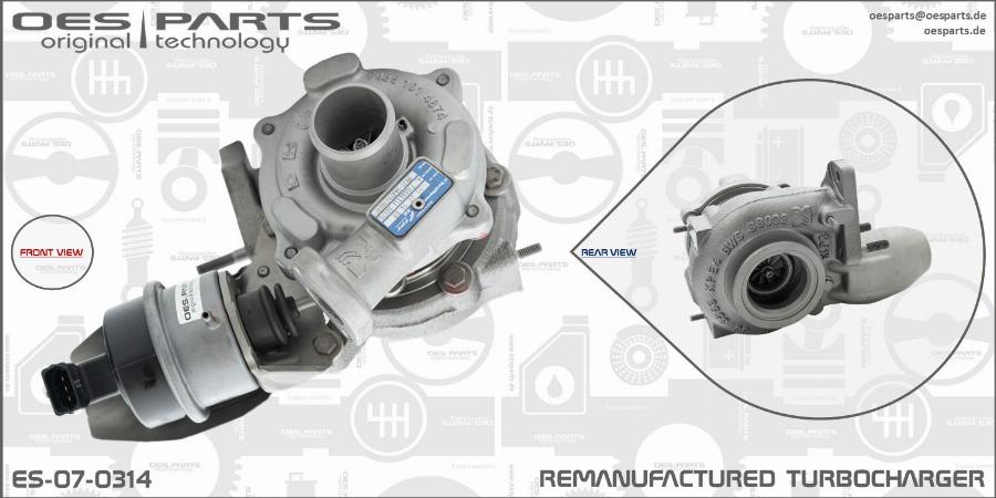 OES PARTS ES-07-0314 - Kompresors, Turbopūte onlydrive.pro