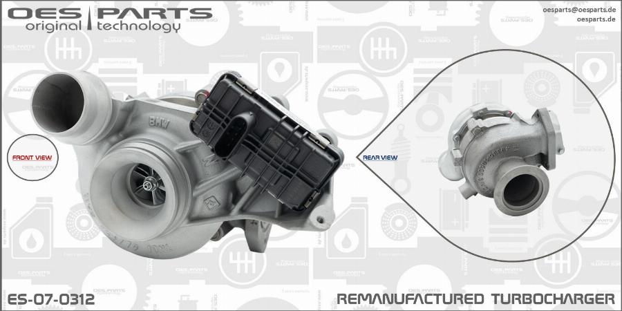 OES PARTS ES-07-0312 - Kompressor,ülelaadimine onlydrive.pro