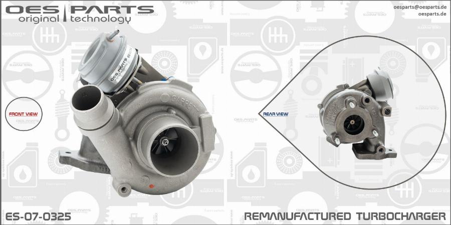 OES PARTS ES-07-0325 - Kompresorius, įkrovimo sistema onlydrive.pro