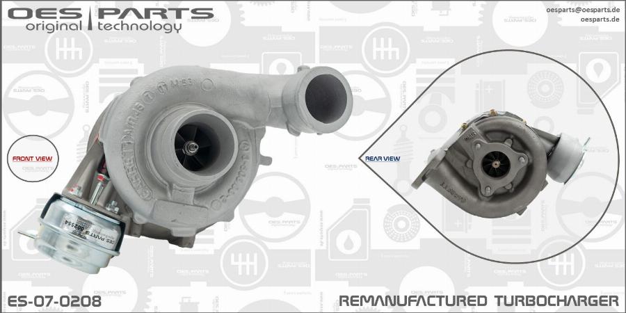 OES PARTS ES-07-0208 - Kompresorius, įkrovimo sistema onlydrive.pro