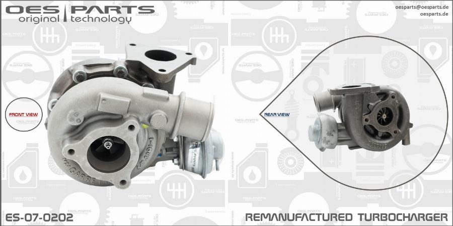 OES PARTS ES-07-0202 - Kompresorius, įkrovimo sistema onlydrive.pro