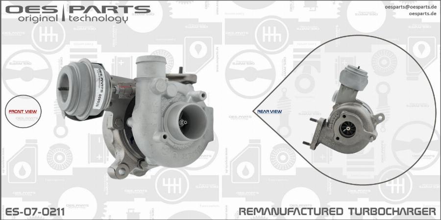 OES PARTS ES-07-0211 - Kompresorius, įkrovimo sistema onlydrive.pro