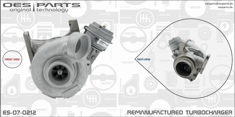 OES PARTS ES-07-0212 - Kompressor,ülelaadimine onlydrive.pro