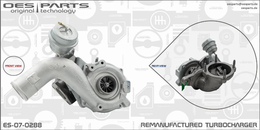 OES PARTS ES-07-0288 - Kompresorius, įkrovimo sistema onlydrive.pro