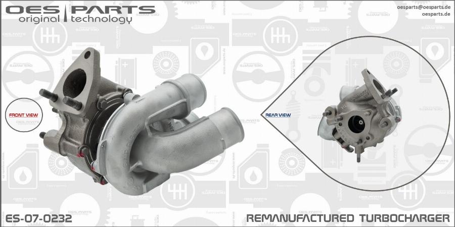 OES PARTS ES-07-0232 - Kompresorius, įkrovimo sistema onlydrive.pro