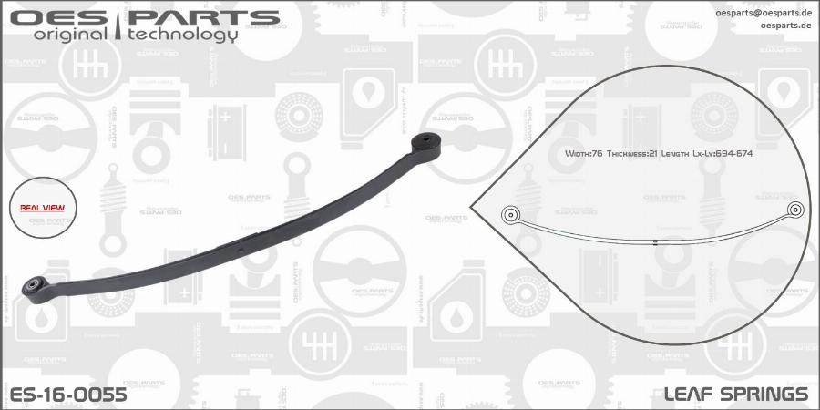 OES PARTS ES-16-0055 - Leaf Spring onlydrive.pro