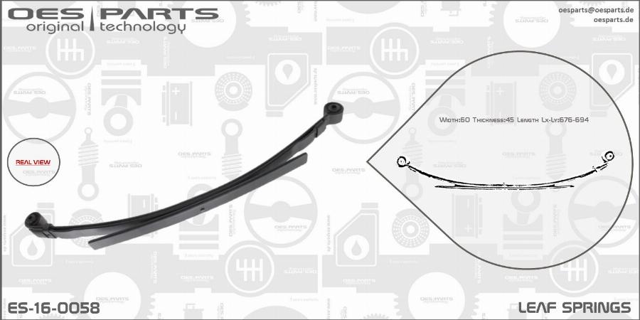 OES PARTS ES-16-0058 - Vedruleht onlydrive.pro