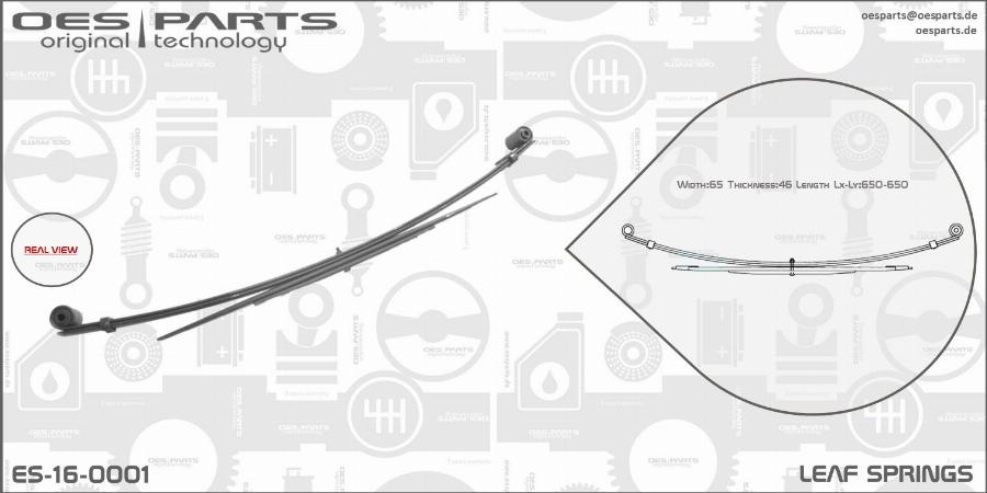 OES PARTS ES-16-0001 - Leaf Spring onlydrive.pro