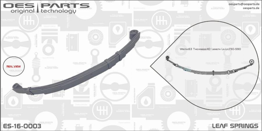 OES PARTS ES-16-0003 - Leaf Spring onlydrive.pro