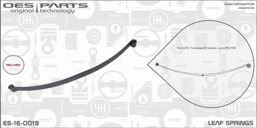 OES PARTS ES-16-0019 - Leaf Spring onlydrive.pro