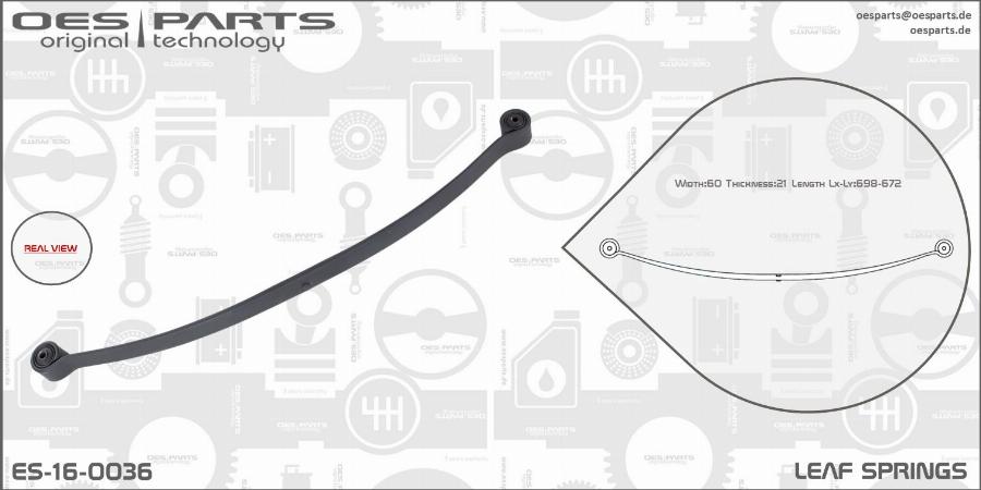 OES PARTS ES-16-0036 - Vedruleht onlydrive.pro