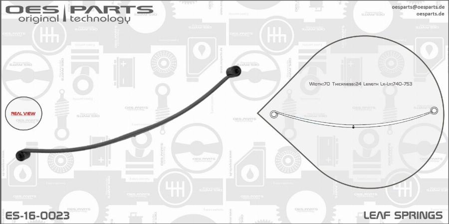 OES PARTS ES-16-0023 - Leaf Spring onlydrive.pro