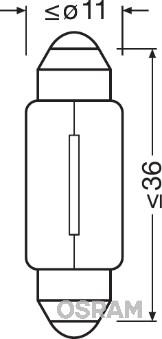 Osram 6461 - Lemputė, salono apšvietimas onlydrive.pro