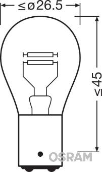 Osram 7225-02B - Bulb, brake / tail light onlydrive.pro