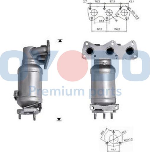 Oyodo 10N0010-OYO - Catalytic Converter onlydrive.pro