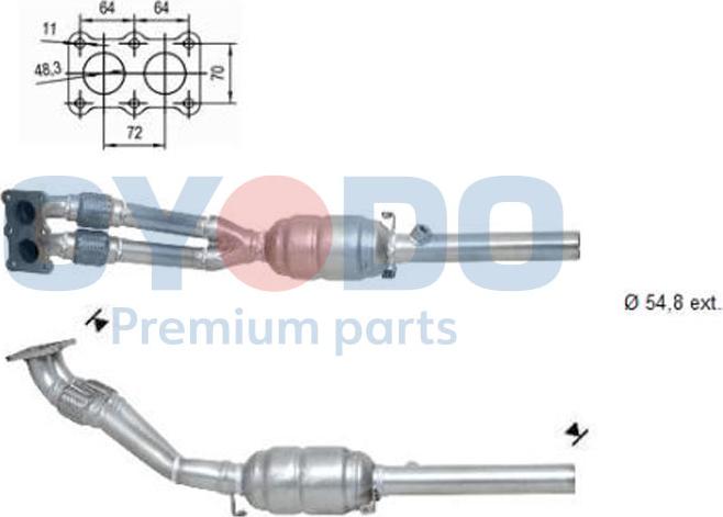 Oyodo 10N0018-OYO - Catalytic Converter onlydrive.pro