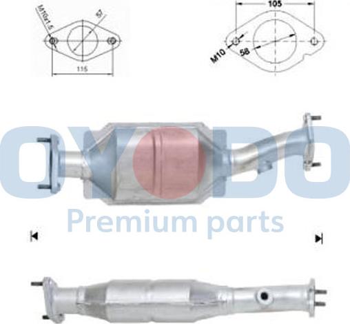 Oyodo 10N0034-OYO - Katalysaattori onlydrive.pro