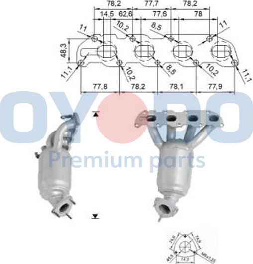 Oyodo 10N0030-OYO - Catalytic Converter onlydrive.pro