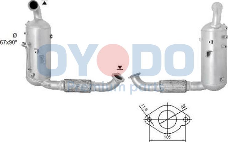 Oyodo 20N0057-OYO - Tahma / partikelfilter,väljalaskesüst. onlydrive.pro