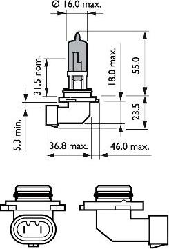 PHILIPS 9005WVUB1 - Лампа накаливания, фара дальнего света onlydrive.pro