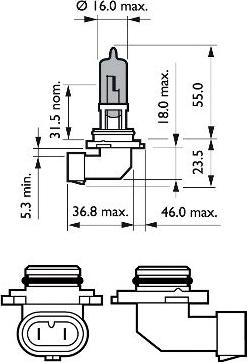 PHILIPS 9006WVUB1 - Bulb, spotlight onlydrive.pro