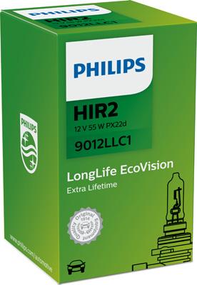 PHILIPS 9012LLC1 - Лампа накаливания, фара дальнего света onlydrive.pro