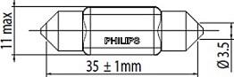 PHILIPS 249446000KX1 - Лампа накаливания, освещение салона onlydrive.pro