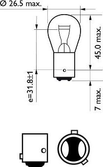 PHILIPS 12594CP - Bulb, brake / tail light onlydrive.pro