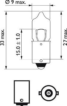 PHILIPS 12023CP - Bulb, licence plate light onlydrive.pro