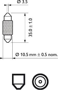 PHILIPS 12854CP - Bulb, interior light onlydrive.pro