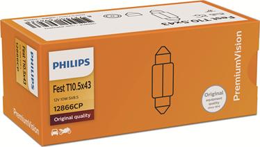 PHILIPS 12866CP - Лампа накаливания, фонарь освещения номерного знака onlydrive.pro