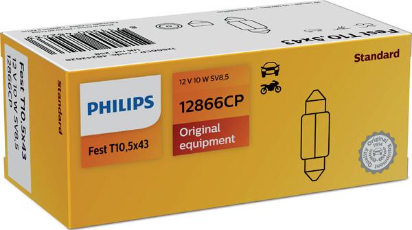 PHILIPS 12866CP - Лампа накаливания, фонарь освещения номерного знака onlydrive.pro