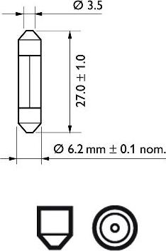 PHILIPS 12818CP - Bulb, interior light onlydrive.pro