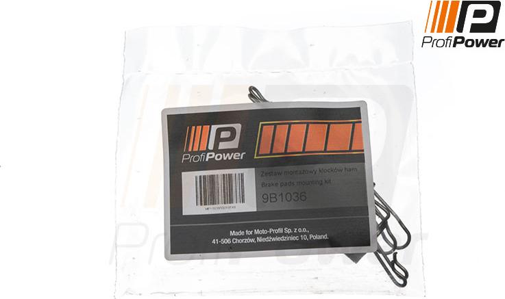 ProfiPower 9B1036 - Accessory Kit for disc brake Pads onlydrive.pro