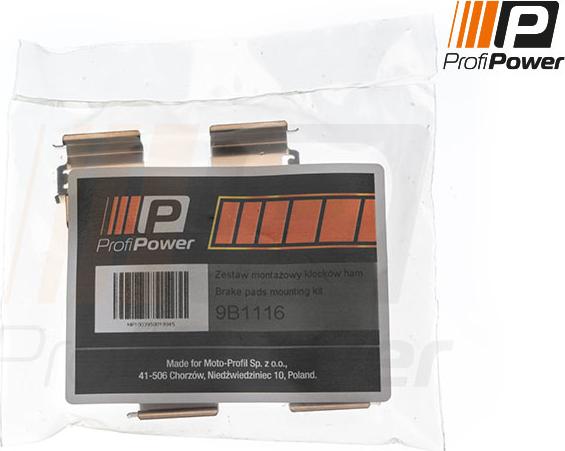 ProfiPower 9B1116 - Accessory Kit for disc brake Pads onlydrive.pro