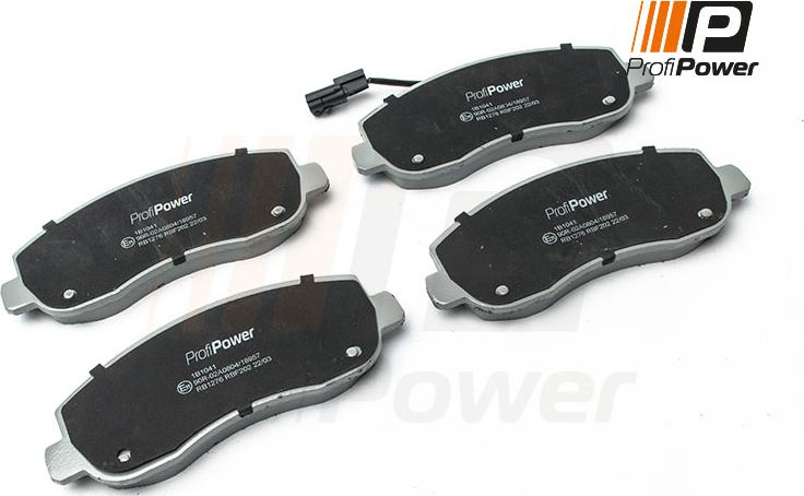 ProfiPower 1B1041 - Brake Pad Set, disc brake onlydrive.pro