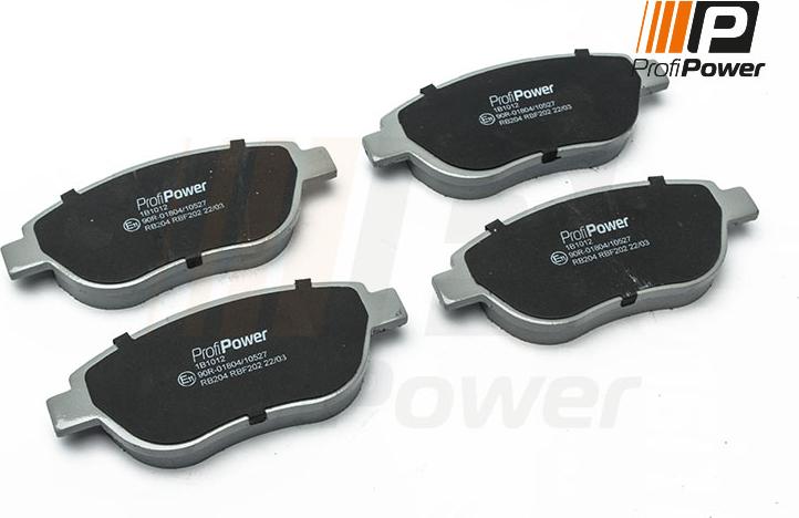 ProfiPower 1B1012 - Brake Pad Set, disc brake onlydrive.pro
